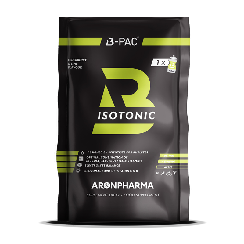 B-PAC® Isotonic o smaku czarnego bzu z limonką – saszetka 35g
